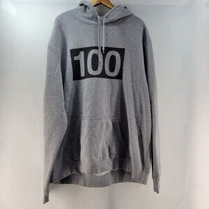 100 Thieves Hoodies Mens 4XL Gray Pullover Gaming Streetwear